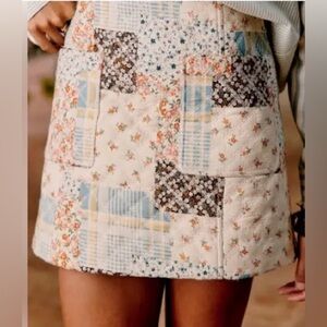 Sezane Multicolor Jupe Ginkie Patchwork Mini Skirt